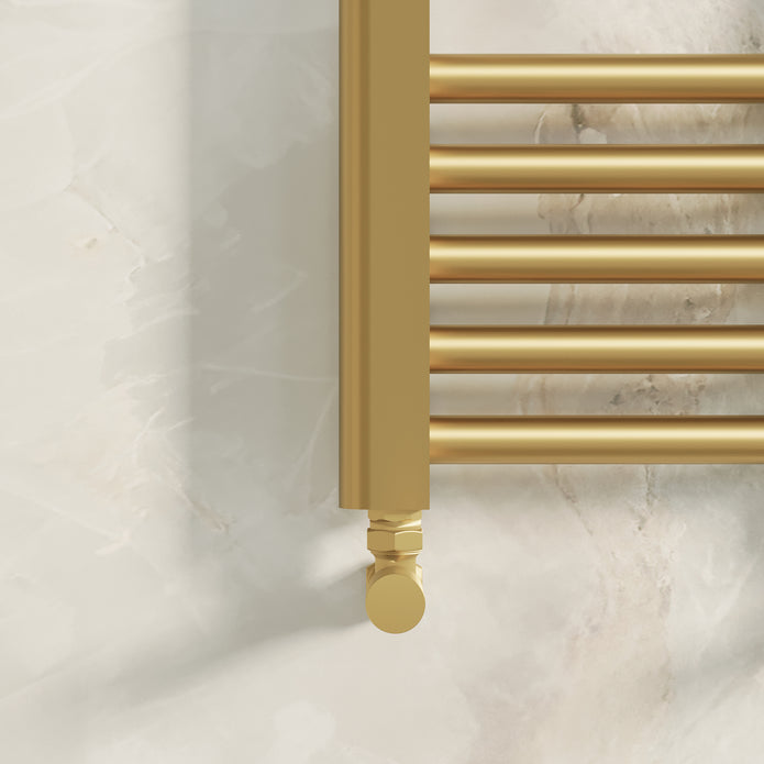 Aureli 1200 x 300 Ladder Towel Rail Radiator  - Brushed Brass
