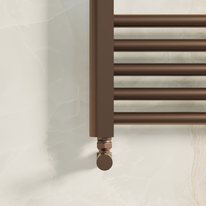 Aureli 1200 x 500 Ladder Towel Rail Radiator - Brushed Bronze