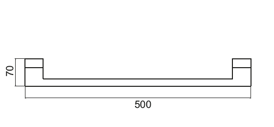 Primo 500mm Single Towel Rail - Select Colour