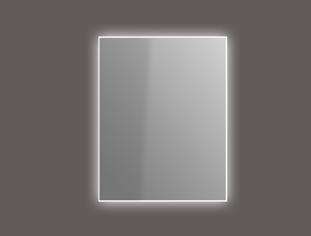 Senza 600 x 800 LED Illuminated Mirror – Front View – LED Bathroom Mirrors Online