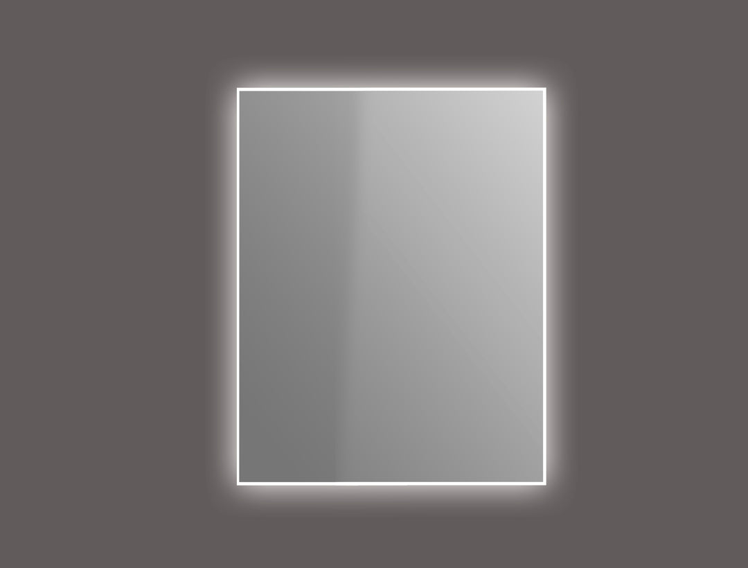 Senza 600 x 800 LED Illuminated Mirror – Front View – LED Bathroom Mirrors Online