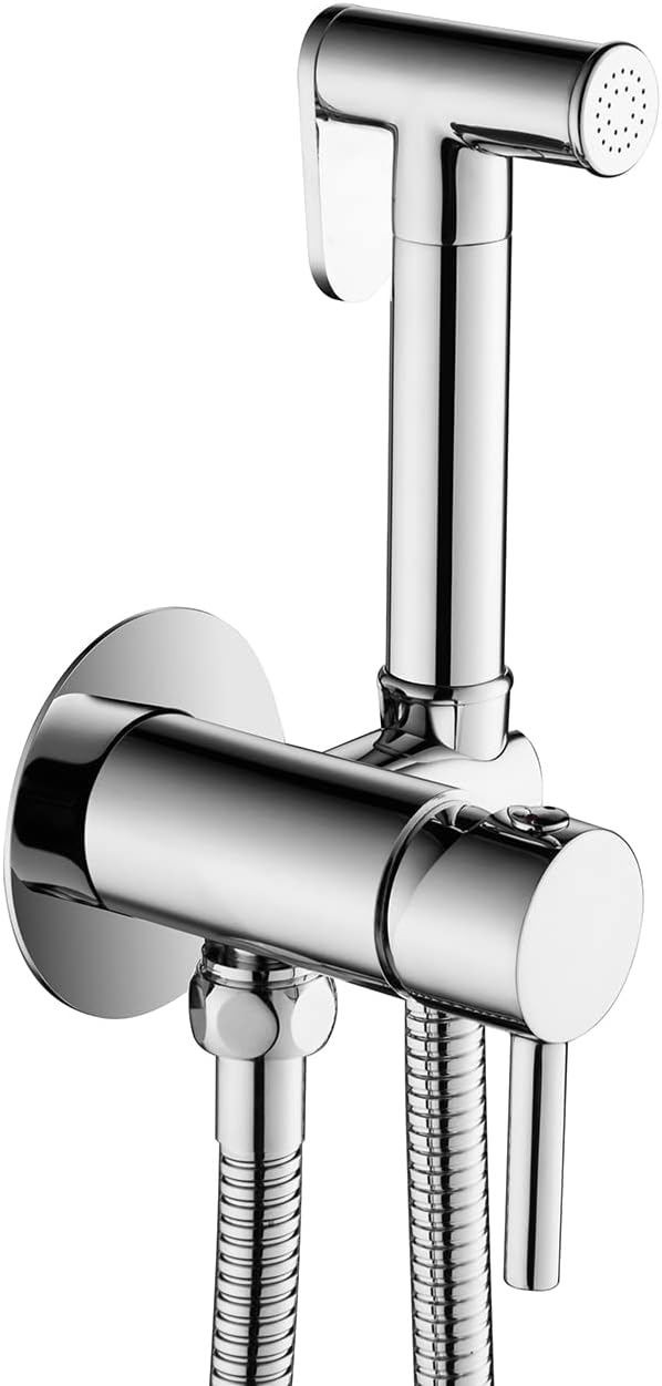 Chrome Thermostatic Douche with Round Hand Spray – Jet Spray Bathroom Kit