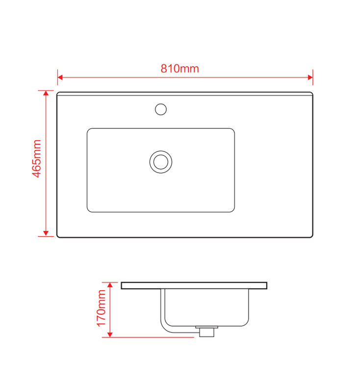 Lira Ceramic Basin Offset Sink - Matt Black