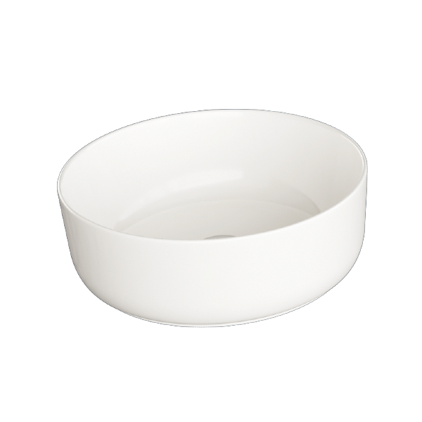 Ares 360mm Round Countertop Basin - Gloss White