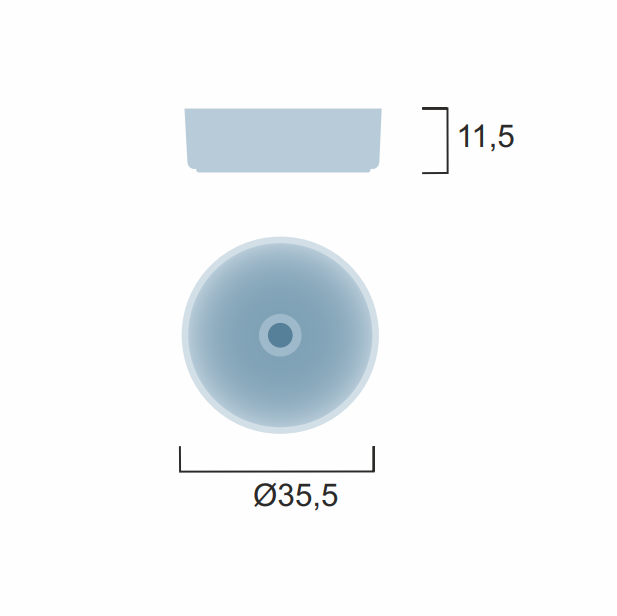 Ares 360mm Round Countertop Basin - Gloss White