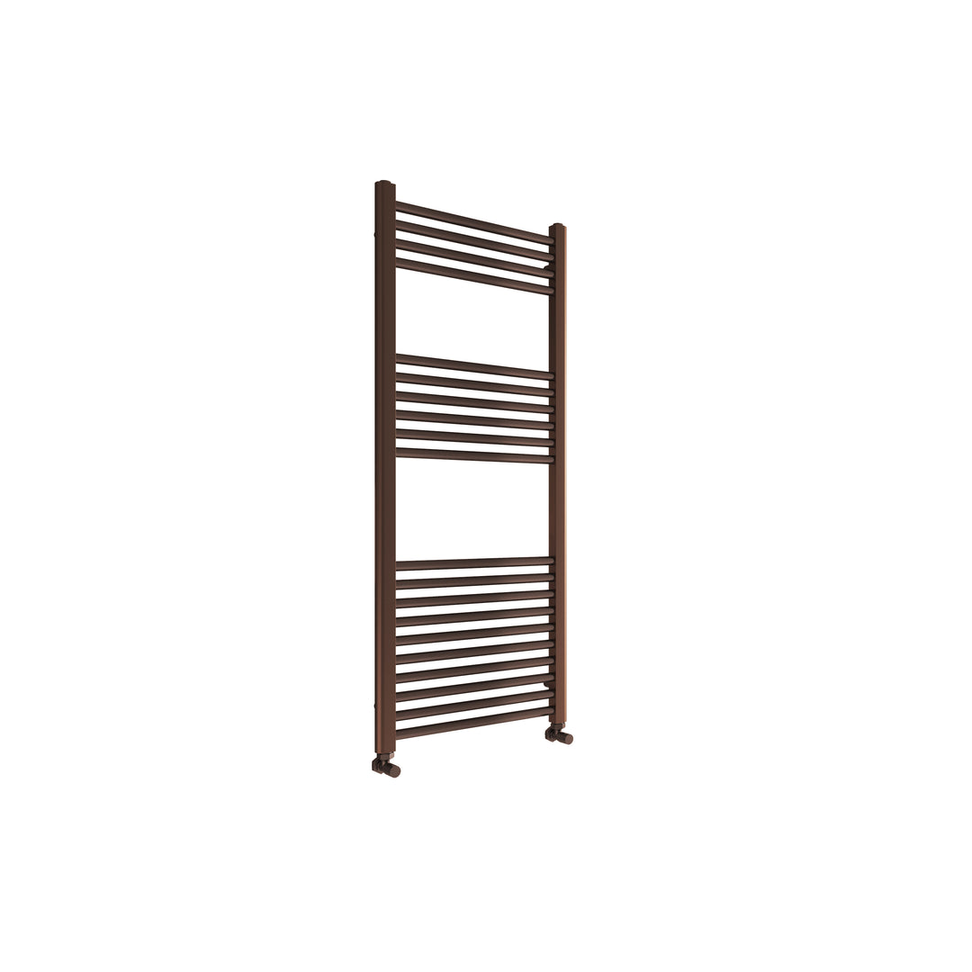 Aureli 1200 x 500 Electric Ladder Towel Rail Radiator  - Brushed Bronze
