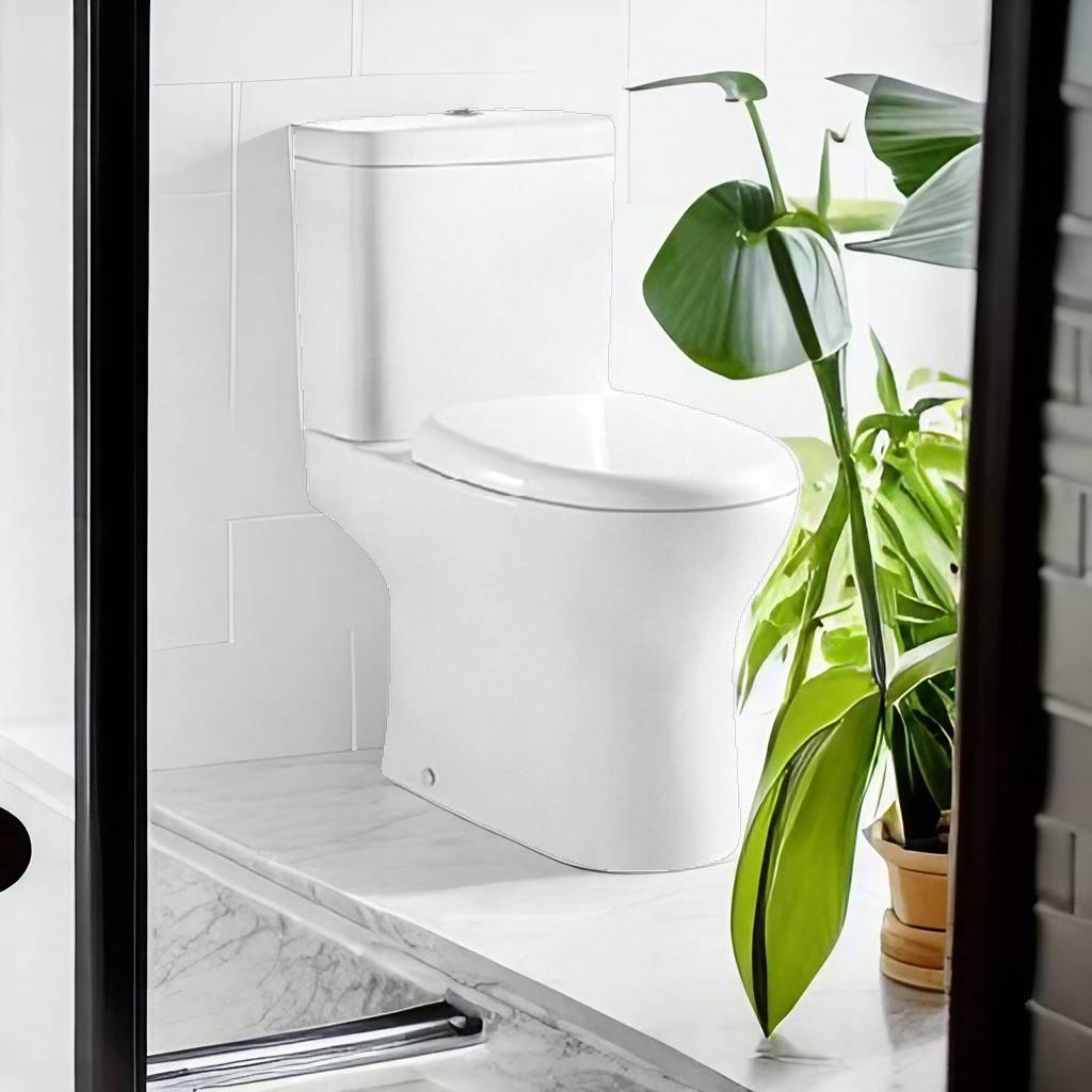Amalfi Open Back Close Coupled Toilet with Soft Close Seat