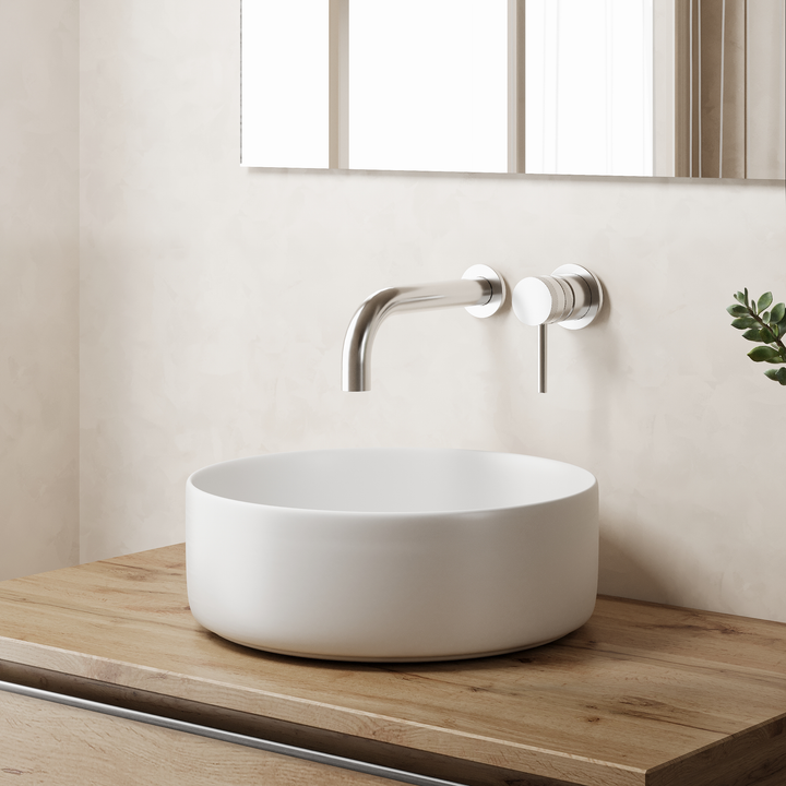 Ares 360mm Round Countertop Basin - Gloss White