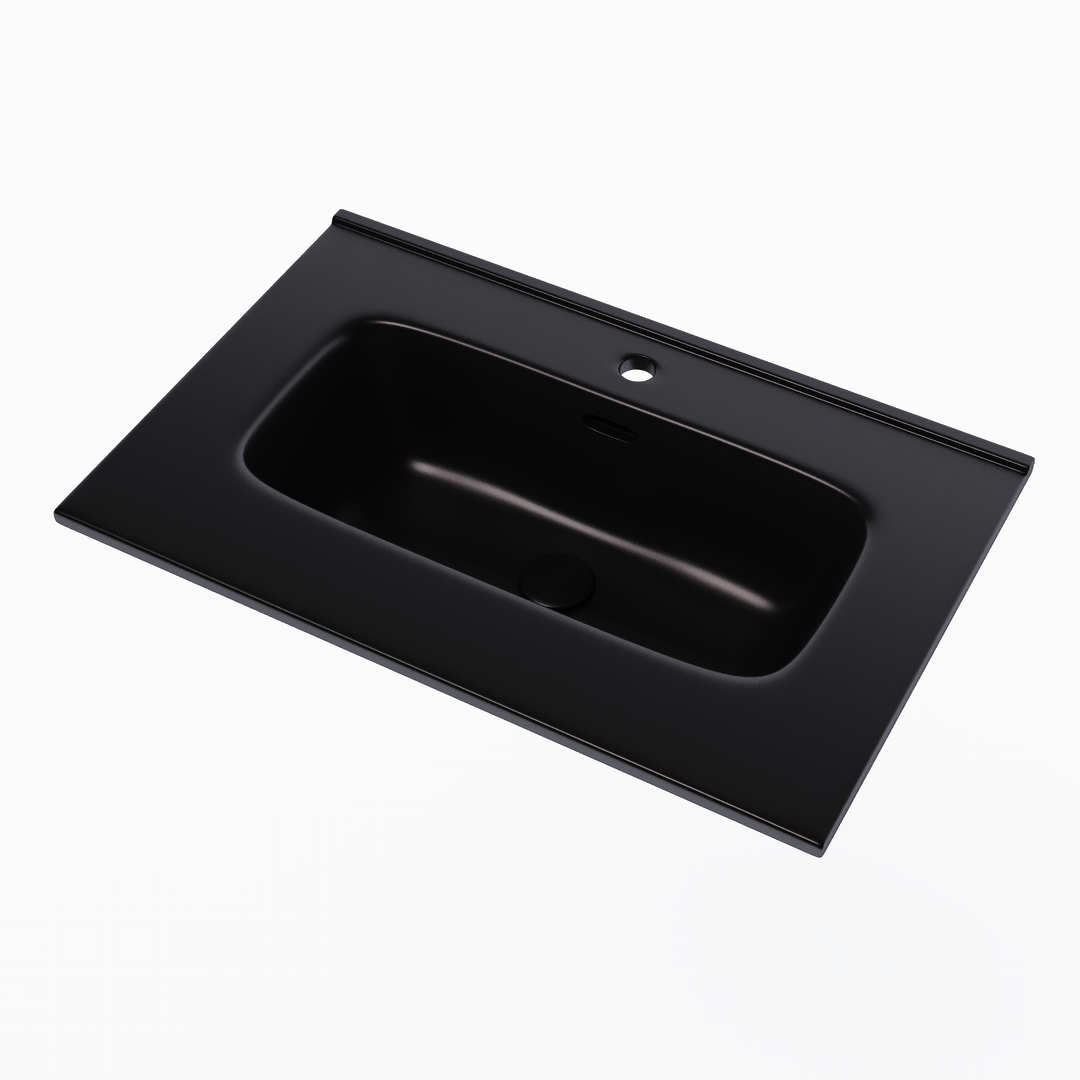 Athena Ceramic Basin Sink - Matt Black