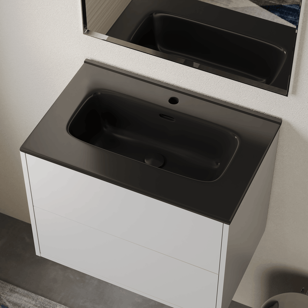 Athena Ceramic Basin Sink - Matt Black