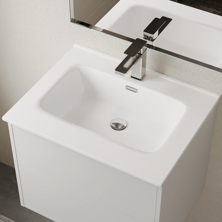 Athena Porcelain Basin Sink - Gloss White