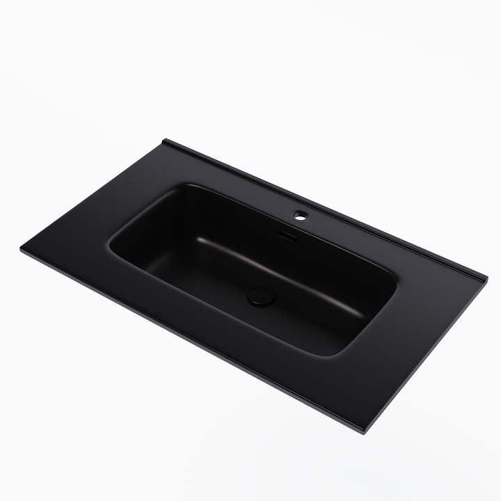 Athena Ceramic Basin Sink - Matt Black