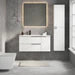 Celtic Duo 1000mm Wall Hung Vanity Unit with Door & Basin - Gloss White