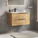 Celtic Duo 800mm Wall Hung Vanity Unit with Door & Basin - Ostippo Oak