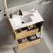 Celtic Duo 800mm Wall Hung Vanity Unit with Door & Basin - Ostippo Oak