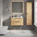Celtic Duo 800mm Wall Hung Vanity Unit with Door & Basin - Ostippo Oak