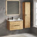 Celtic Duo 800mm Wall Hung Vanity Unit with Door & Basin - Ostippo Oak
