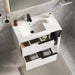 Celtic Duo 800mm Wall Hung Vanity Unit with Door & Basin - Gloss White