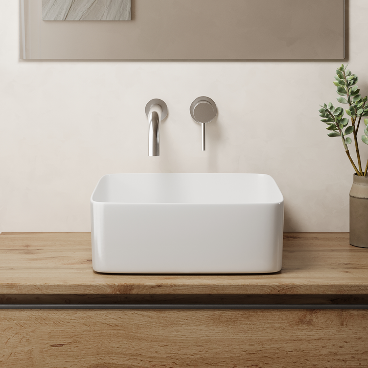 Hades 360mm Countertop Basin - Gloss White