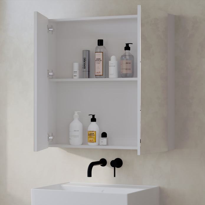 Lavio Single/Double Mirror Cabinet - Gloss White