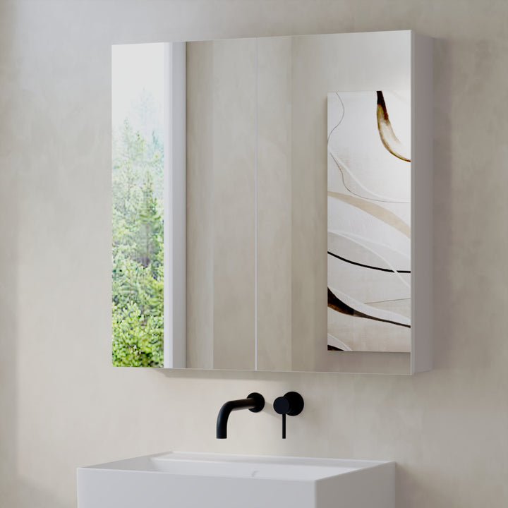 Lavio Single/Double Mirror Cabinet - Gloss White