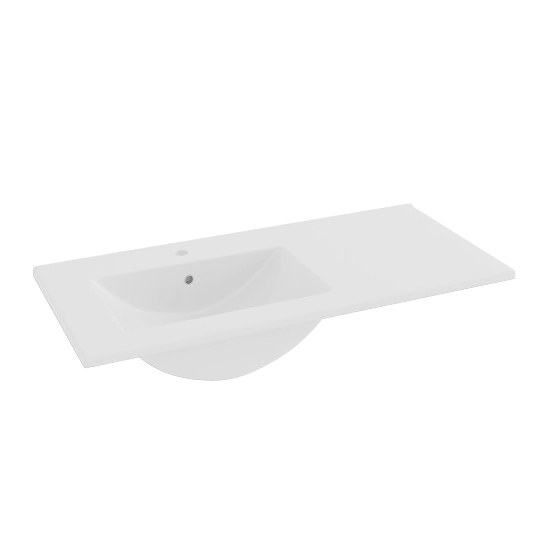 Celtic Duo 1000mm Wall Hung Vanity Unit with Door & Basin - Ostippo Oak