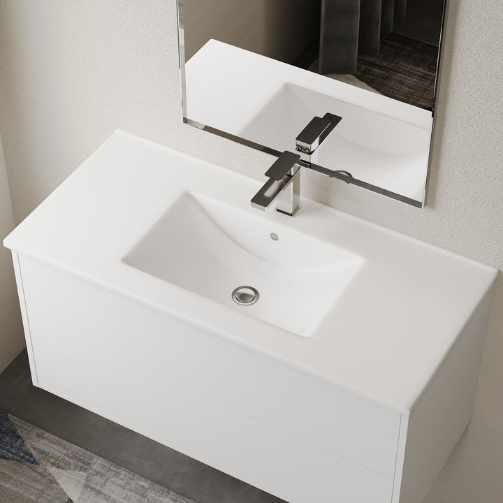 Lira Porcelain Basin Sink - Gloss White
