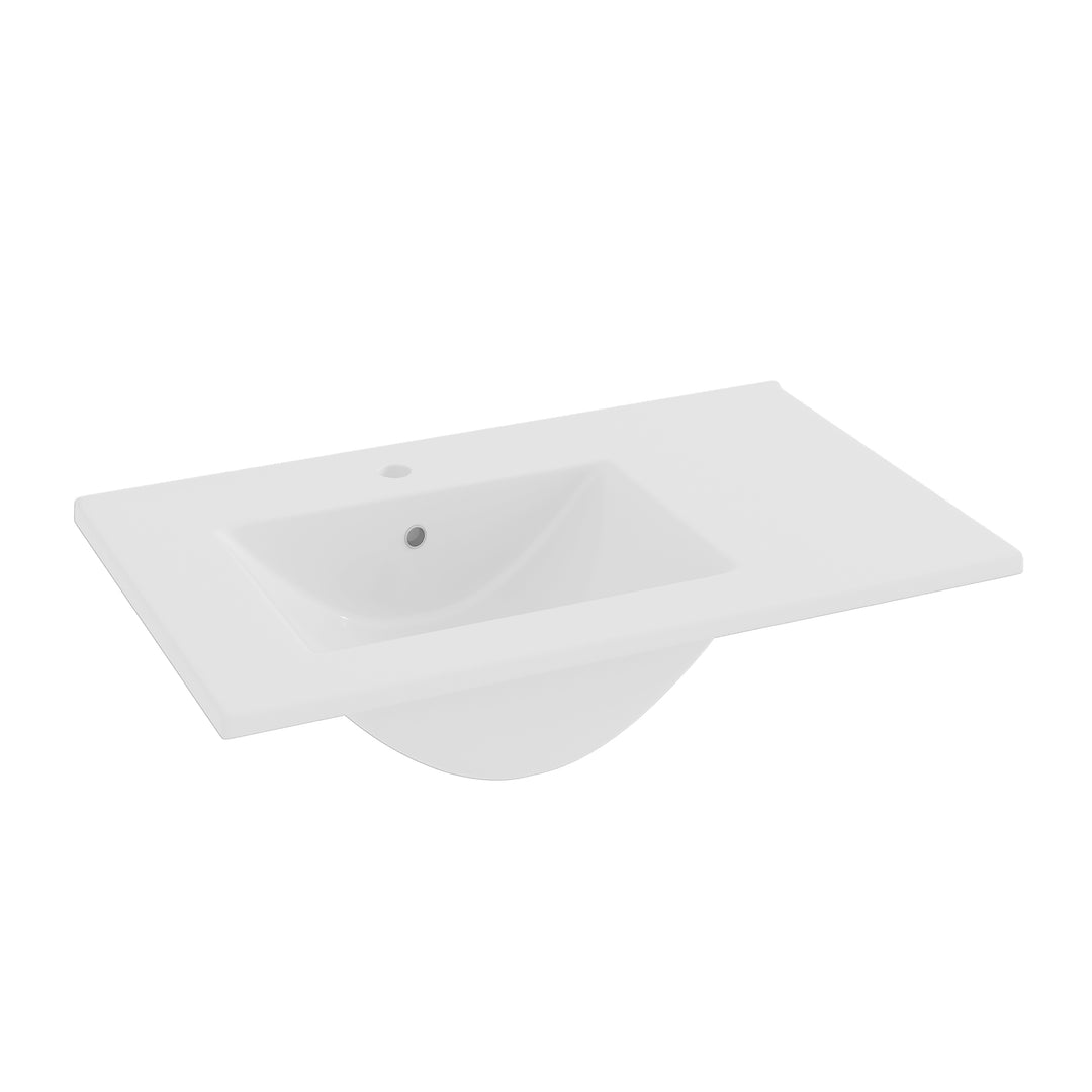 Celtic Duo 800mm Wall Hung Vanity Unit with Door & Basin - Ostippo Oak