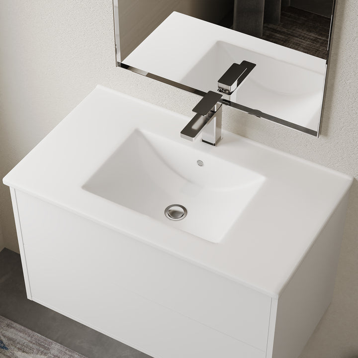 Lira Porcelain Basin Sink - Gloss White