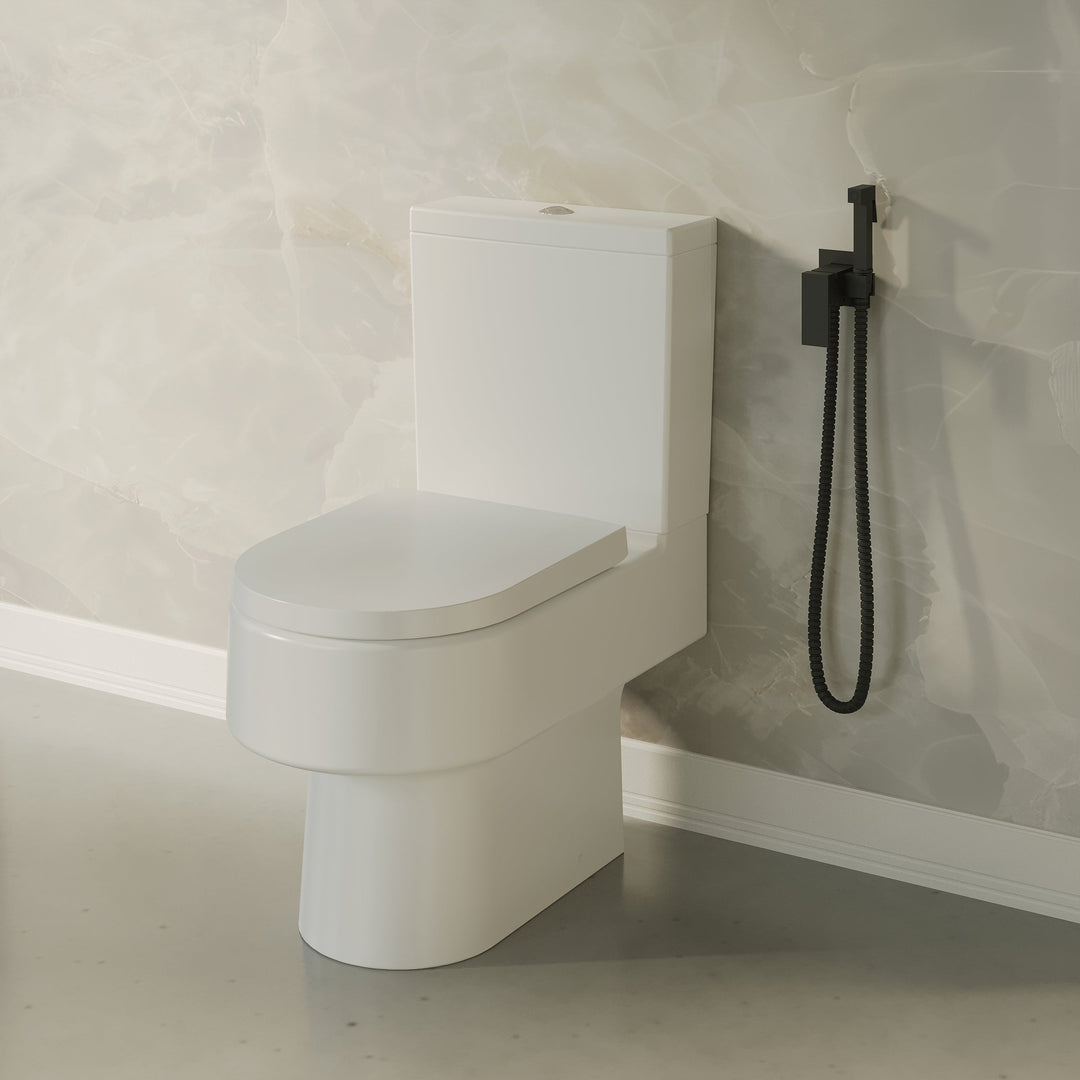 Luca Square Concealed Thermostatic Douche - Matt Black