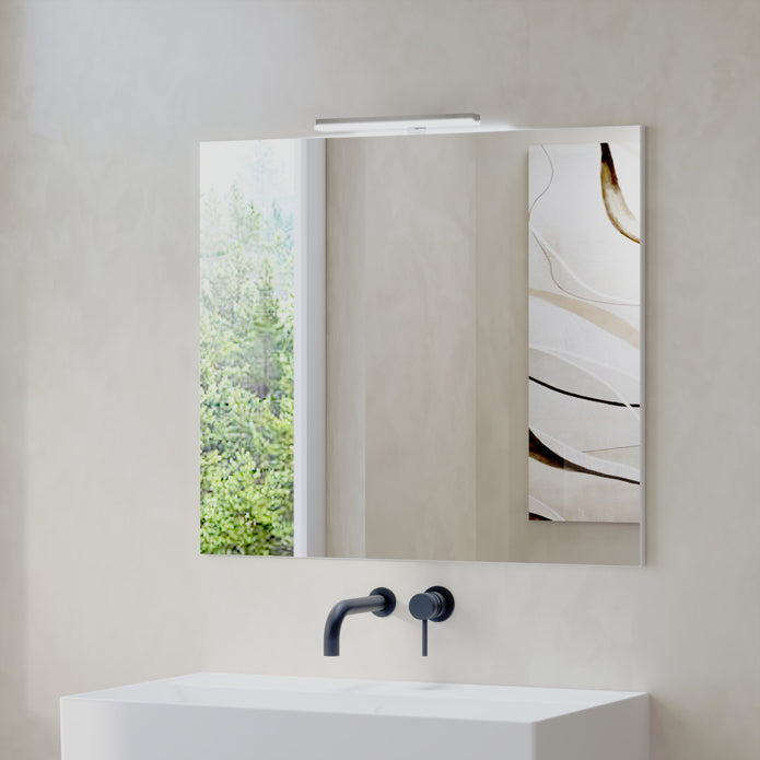 Reflexa 800mm x 700mm Simple Mirror - Grey