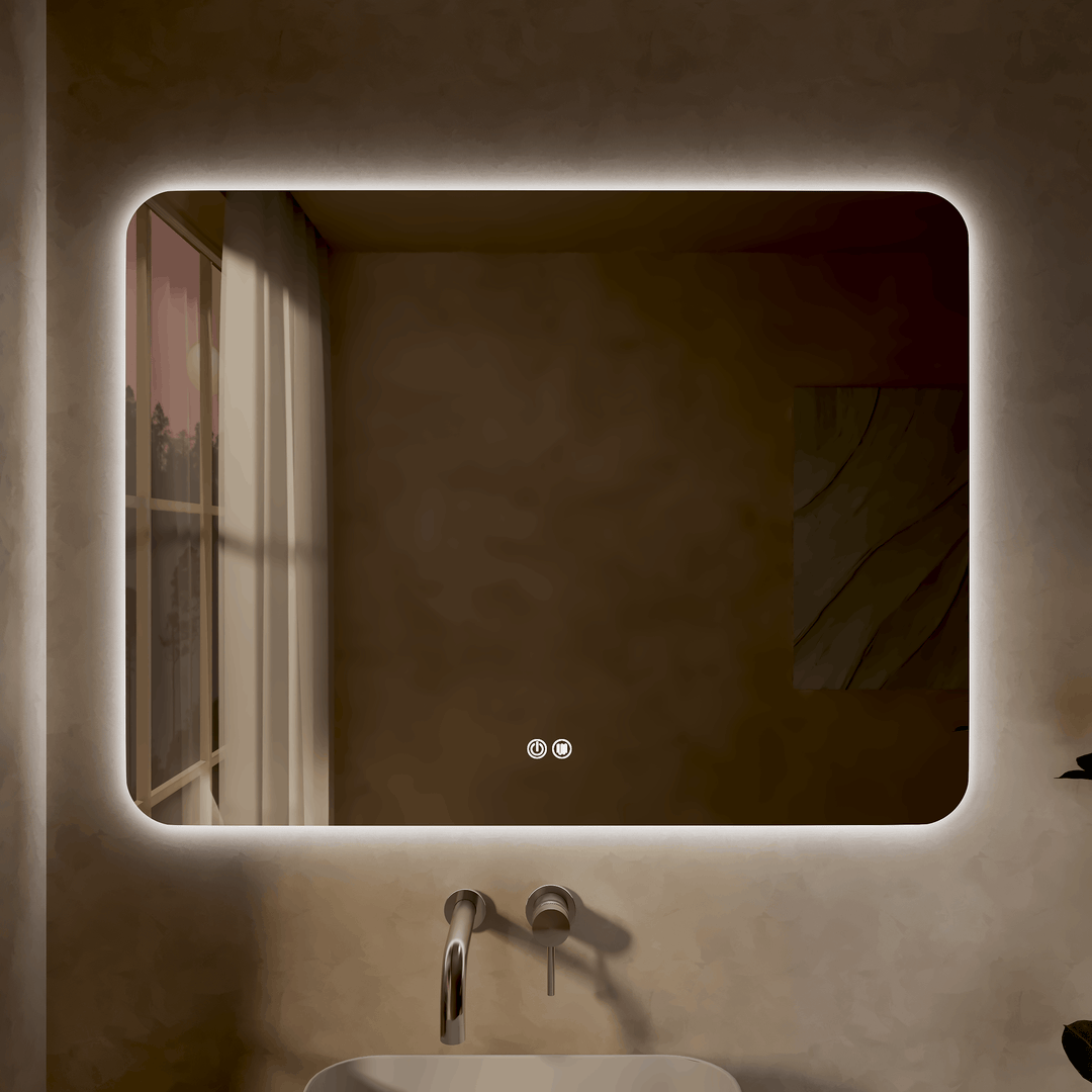 Quadra 1000mm x 750mm Rectangular Backlit LED Mirror