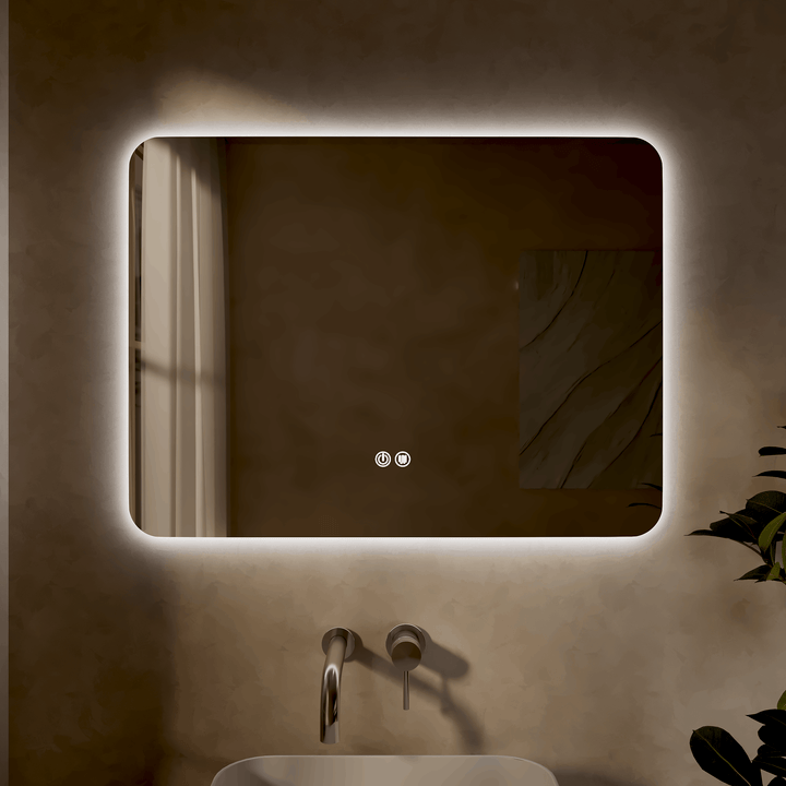 Quadra 600mm x 800mm Rectangular Backlit LED Mirror