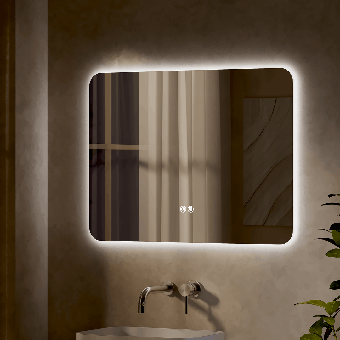 Quadra 600mm x 800mm Rectangular Backlit LED Mirror