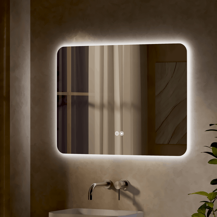 Quadra 600mm x 800mm Rectangular Backlit LED Mirror