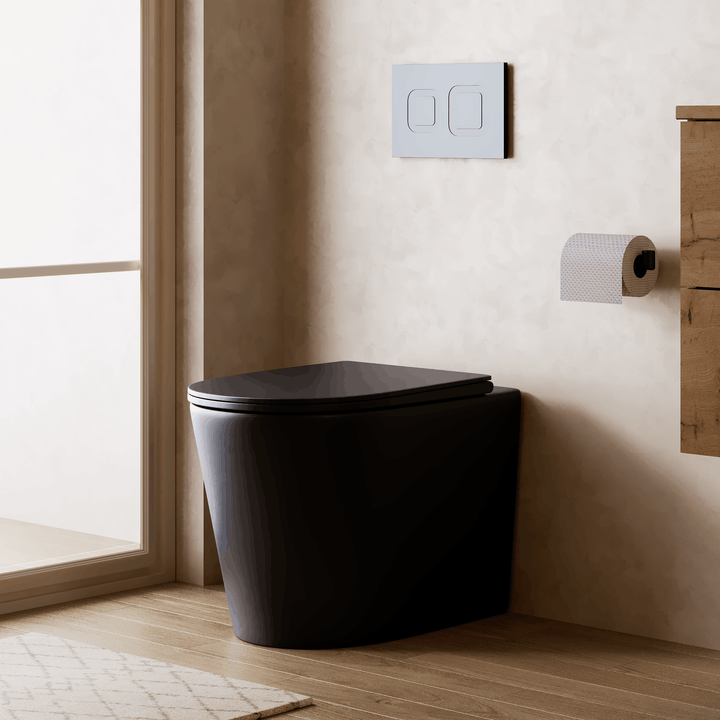 Scene Rimless Back to Wall Toilet - Matt Black