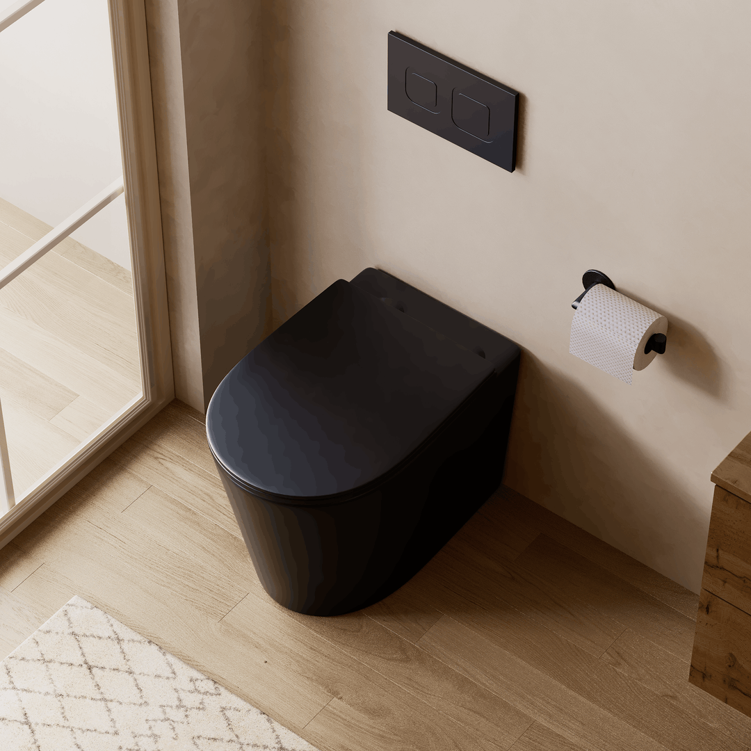 Scene Rimless Back to Wall Toilet - Matt Black