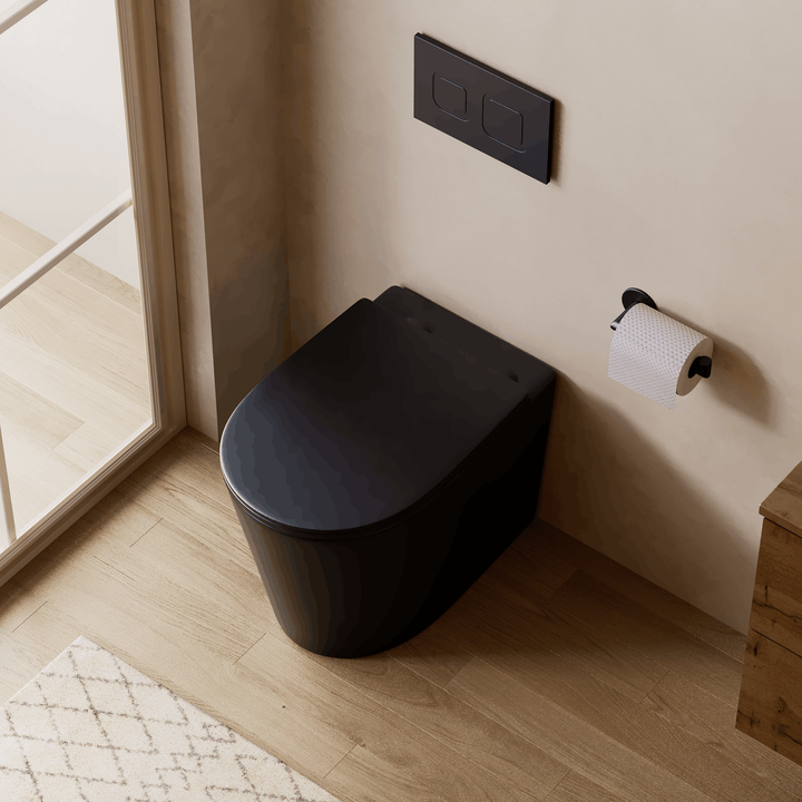 Scene Rimless Back to Wall Toilet - Matt Black