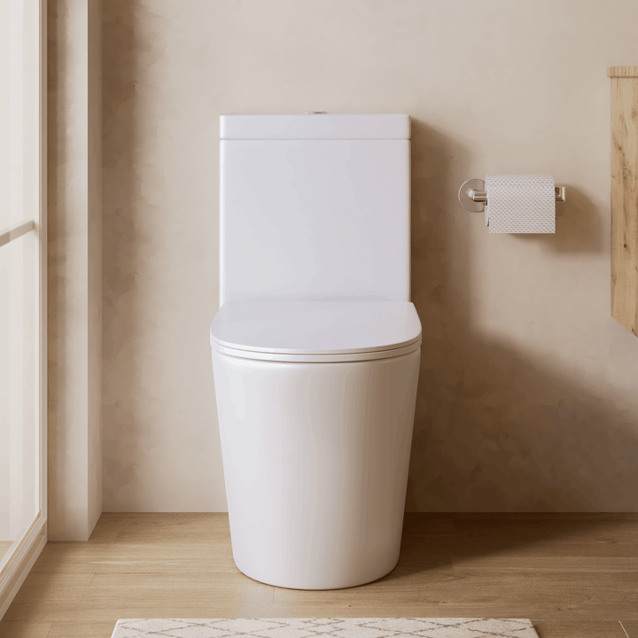 Scene Rimless Close Coupled Back to Wall Toilet - Gloss White