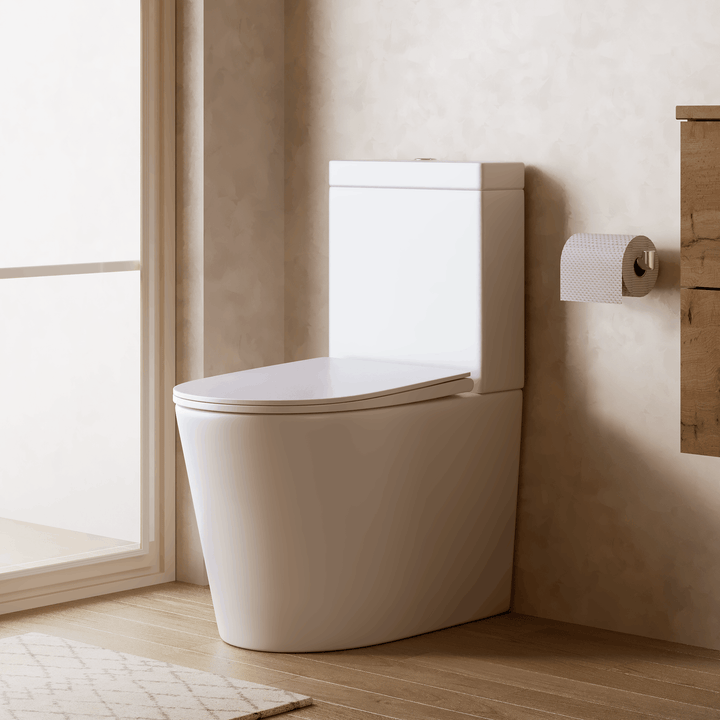 Scene Rimless Close Coupled Back to Wall Toilet - Gloss White