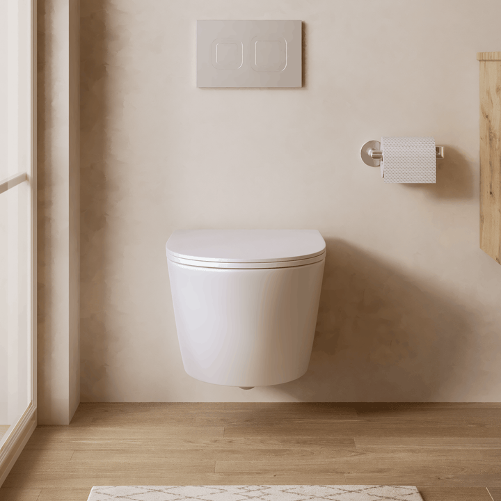 Scene Rimless Wall Hung Toilet - Gloss White