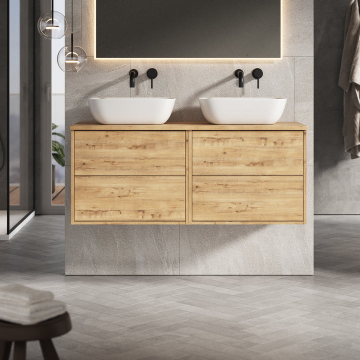 Venti 1200mm Wall Hung Vanity Unit - Ostippo Oak