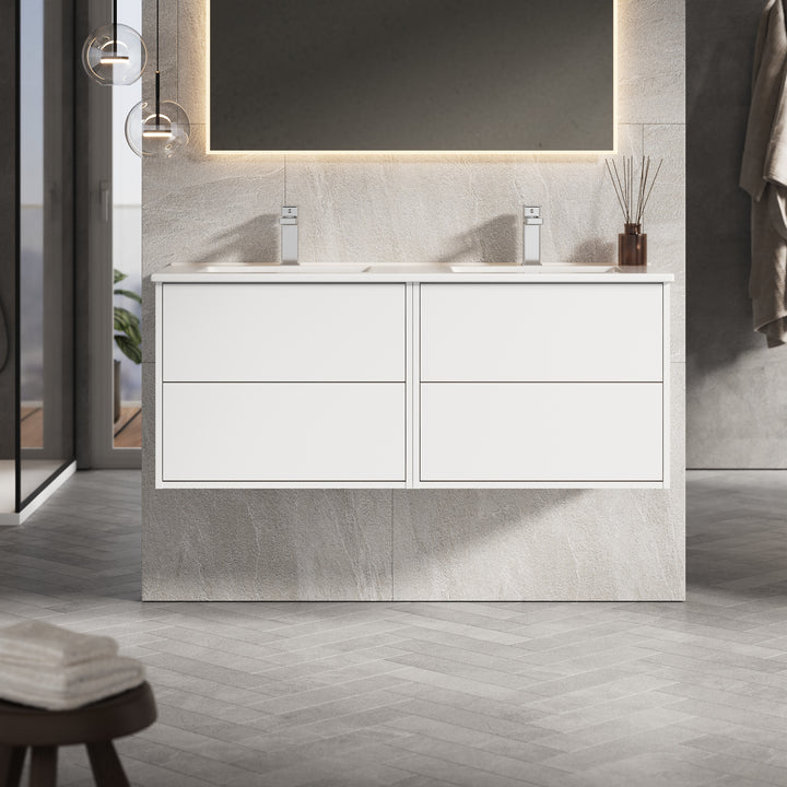 Venti 1200mm Wall Hung Vanity Unit - Matt White