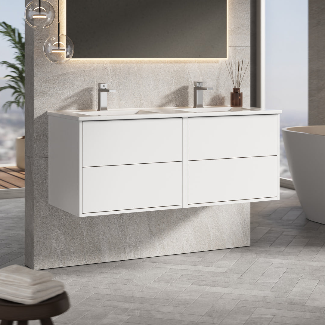 Venti 1200mm Wall Hung Vanity Unit - Matt White