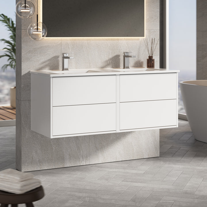 Venti 1200mm Wall Hung Vanity Unit - Matt White