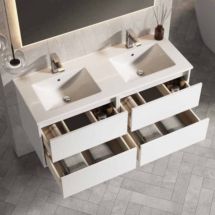 Venti 1200mm Wall Hung Vanity Unit - Matt White
