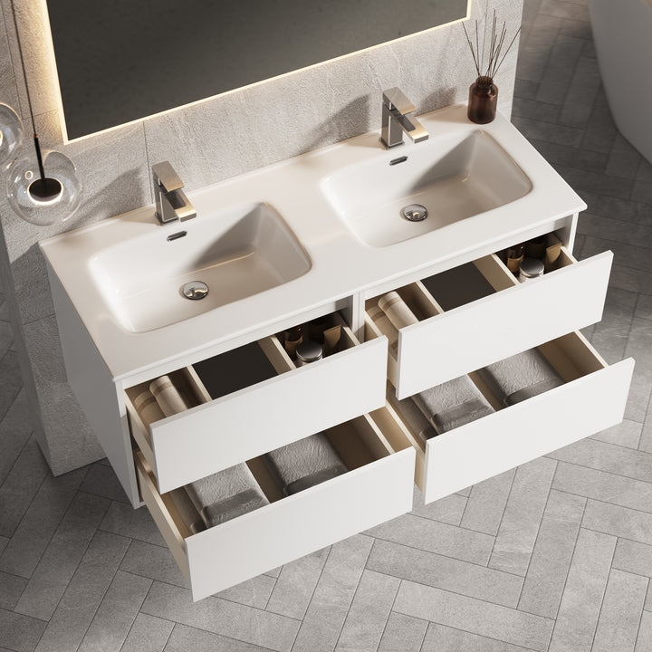 Venti 1200mm Wall Hung Vanity Unit - Matt White