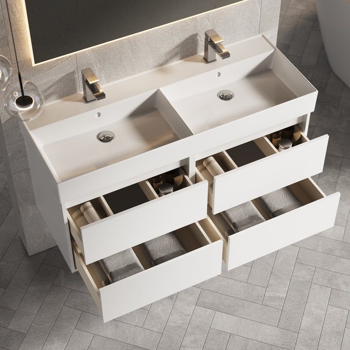 Venti 1200mm Wall Hung Vanity Unit - Matt White