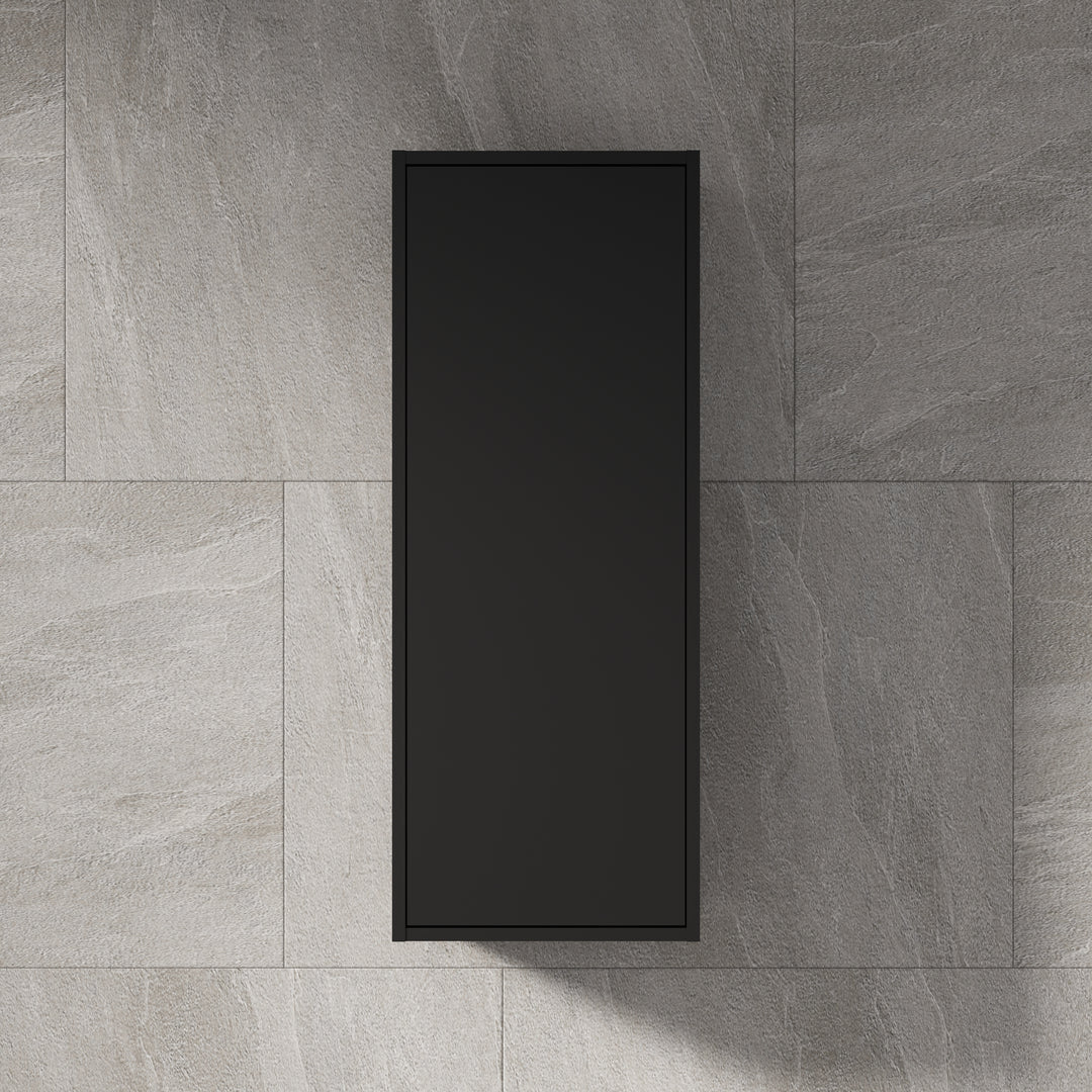 Venti 900mm Wall Hung Wall Cabinet - Matt Black