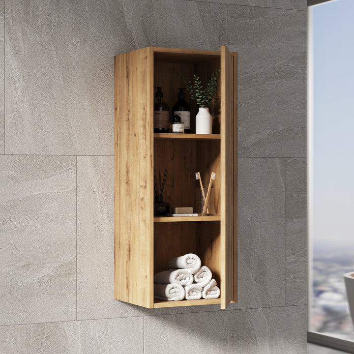 Venti 900mm Wall Hung Wall Cabinet - Ostippo Oak
